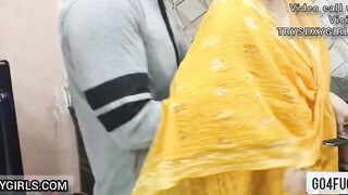 Desi Jija Ji Seduced by Shaalis Sexy Body Fucked in kitchen