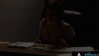 GIRLSWAY - Hidden Federal Agent Forgets Her Main Goal & Fucks The Office Embezzler She Investigating