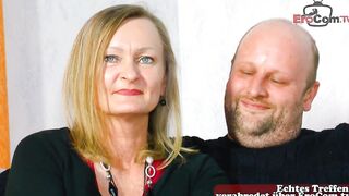 Older woman and barely legal have three-way at casting