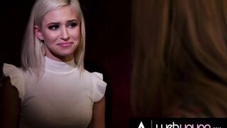 Slender Popular Girls Kali Roses & Kiara Cole Screwed On A Bar Counter With Their Bestie While Clubbing