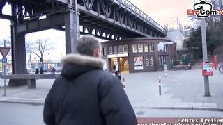 Fake agent convinces blonde Manu Magnum to have sex
