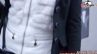 Fake agent convinces blonde Manu Magnum to have sex
