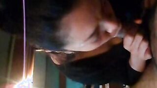 Hot Mexican MILF Gives a Blowjob