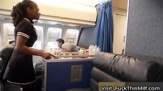 Naughty Girls LaSirena69 & Hazel Grace Go To The Back Of The Plane & Share Lucky's Co