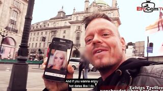Blonde British woman with long boobs meets sex tourist
