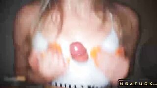 Tinder Date  Slut gives me Titfuck after