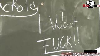 School class gang bang with young school girl
