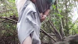Black Bareback in the Woods with a Hung Bear