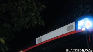BLACKEDRAW Super Sexy tourist Kelly devours stranger's big black dick two