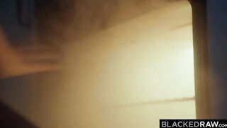 BLACKEDRAW Super Sexy tourist Kelly devours stranger's big black dick two