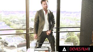 DEVILS TAPE - Vulgar Assistant Gets Her Tight Asshole Plumbed InThe Office By Her Boss's Huge Penis
