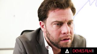 DEVILS TAPE - Vulgar Assistant Gets Her Tight Asshole Plumbed InThe Office By Her Boss's Huge Penis