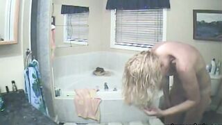 Slender small breasted stepmom (hidden cam)