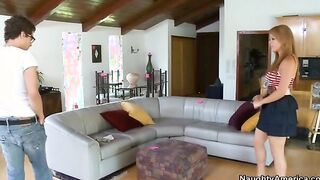 Brooke Belle fucking into the couch with her tattoos