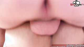 Ginger crossdresser having anal sex without a condom