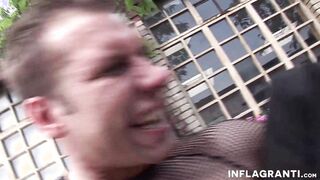 Blonde sexy gets arse punished