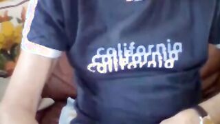 Skinny Sexy Grandpa Strokes on Webcam