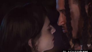 BLACKEDRAW Slender Dark Haired Angel Has Big Appetite For big black cock