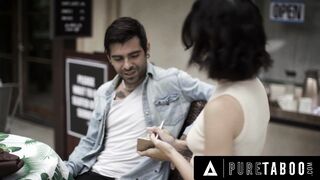 INNOCENT TABOO Seduced Barista Stevie Moon Accepts Anal Sex From Handsome But Rude Customer She Just Meeting
