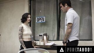 INNOCENT TABOO Seduced Barista Stevie Moon Accepts Anal Sex From Handsome But Rude Customer She Just Meeting