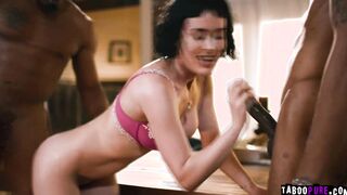 Olive Glass getting fucked in a hot threesome