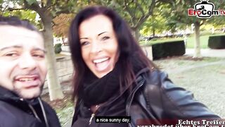 Outside boned with filthy big boobed mom
