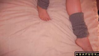 Horny Redhead Exhibitionist Fucks the Ne
