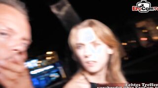 Sweet exchange college girl meets man to screwed