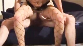 BDSM threesome with cum whore Meghan