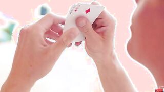 For their date night this month, Ivi Rein and Ricky Rascal have decided to go for a poker tournament. They dole out chips and Ivi deals. She lures Ricky inside a false sense of having the better hand, earning all his chips.Getting up Ivi stands behind Ric