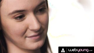 Caring 18yo Hazel Moore Plays The Erotic Nurse With Her Sick Gf Kimmy Kimm During Class