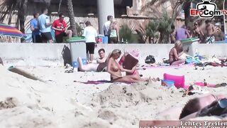Outside lesbo games on vacation with blondes