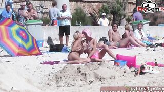 Outside lesbo games on vacation with blondes