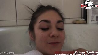 Long jizzed on adorable teenie's face from big black dick