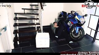 Vulgar inked bimbo fucks screwdriver