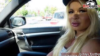 Hubby fucks stranger on Hot blind date public
