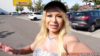 Hubby fucks stranger on Hot blind date public
