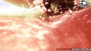 Sex into the jacuzzi with a thin Hispanic bimbo
