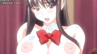 Sensual young beauty in tights gets hot cumshot