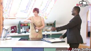 Red Head German housewife having interracial sex