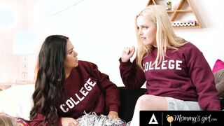 MOMMY'S CUNT WITH MOUTH - Thin Blonde Coco Lovelock Fucks Her Overly Invested Stepmoms Into Her New Dorm Room