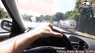 Vehicle riding with bj from red haired 19 year old