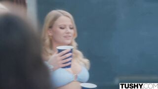 TUSHY Curvy Bae Violet Myers double penetration debut