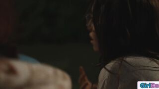 Petite lesbian licking her secret crush