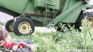 Bdsm whores sharing a huge dick outdoor