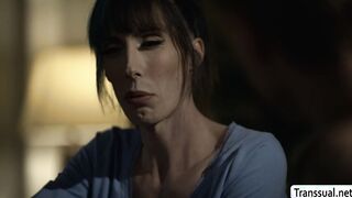MILF TS stepmom suck and ride stepsons big dick