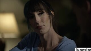 MILF TS stepmom suck and ride stepsons big dick