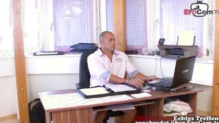 German secretary seduces her boss into the office