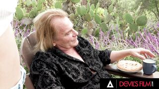 DEVILS CLIP - Turned On 18yo Blonde Kiara Cole Gets Her Teenagers Snatch Plowed By Her Mature Neighbors