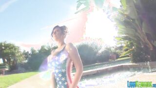 Lana Kendrick - Patriotic Hottie Hot Tub one